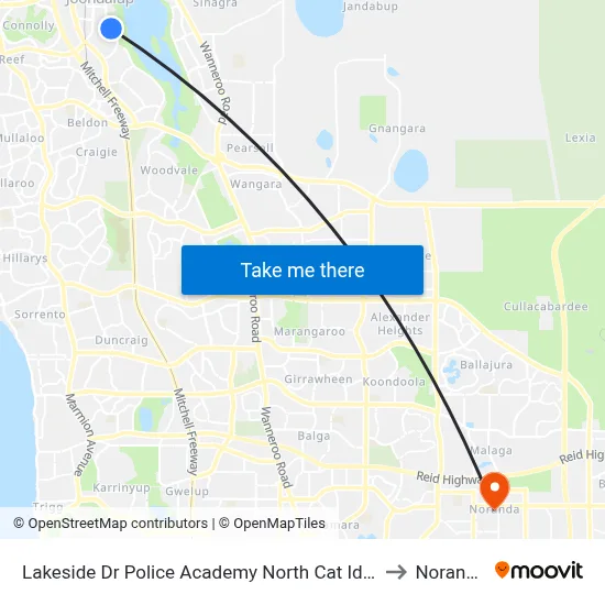 Lakeside Dr Police Academy North Cat Id 7 to Noranda map