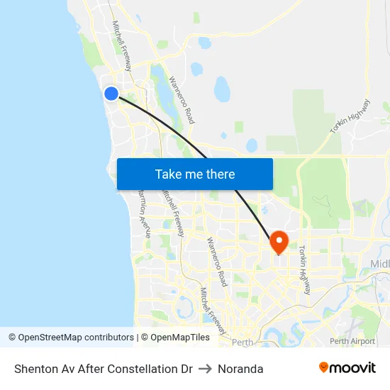 Shenton Av After Constellation Dr to Noranda map