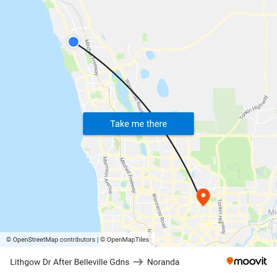 Lithgow Dr After Belleville Gdns to Noranda map
