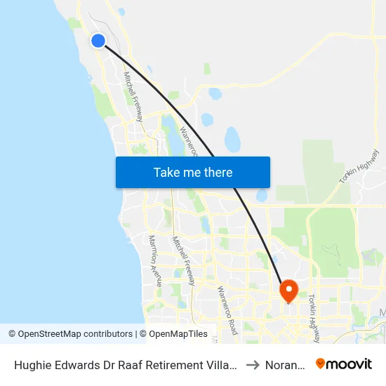Hughie Edwards Dr Raaf Retirement Village to Noranda map