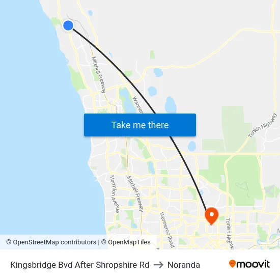 Kingsbridge Bvd After Shropshire Rd to Noranda map