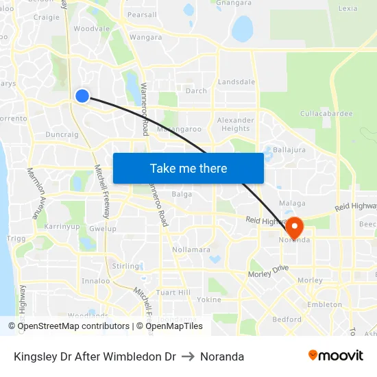 Kingsley Dr After Wimbledon Dr to Noranda map