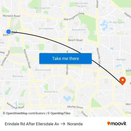 Erindale Rd After Ellersdale Av to Noranda map