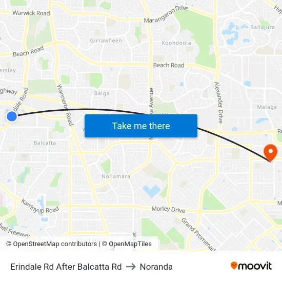 Erindale Rd After Balcatta Rd to Noranda map