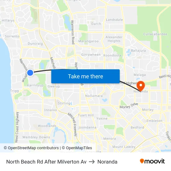 North Beach Rd After Milverton Av to Noranda map