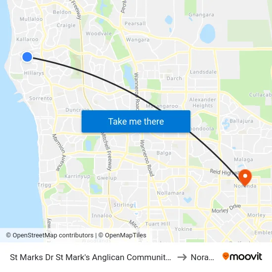 St Marks Dr St Mark's Anglican Community School to Noranda map
