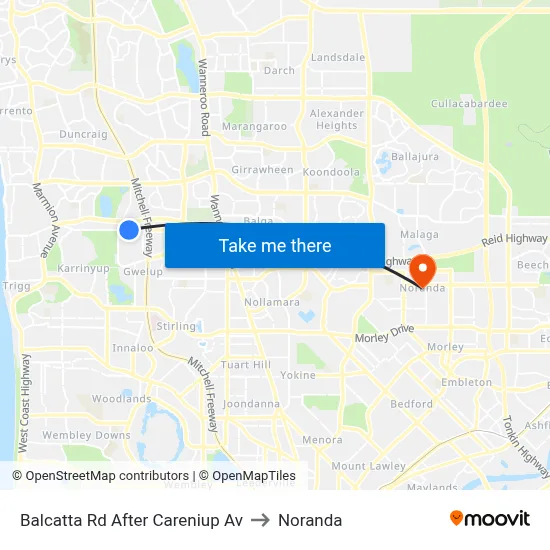 Balcatta Rd After Careniup Av to Noranda map
