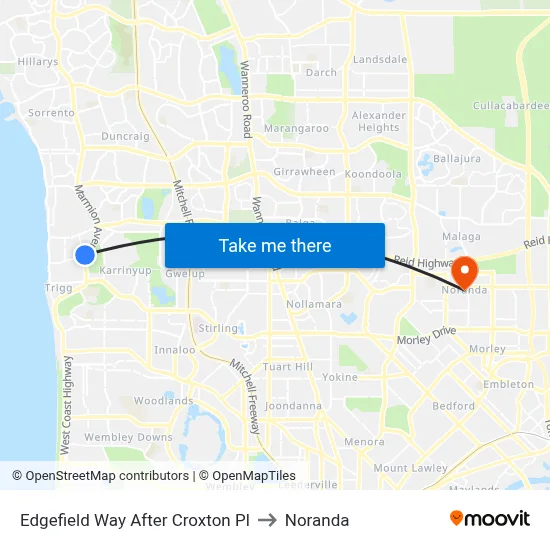 Edgefield Way After Croxton Pl to Noranda map