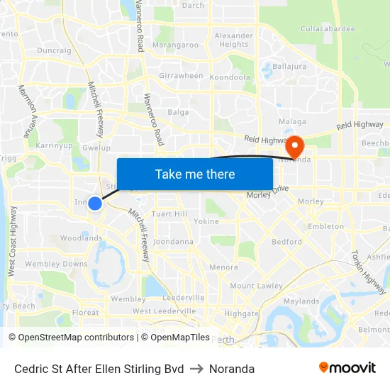 Cedric St After Ellen Stirling Bvd to Noranda map