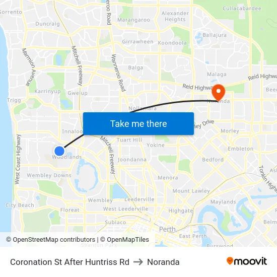 Coronation St After Huntriss Rd to Noranda map
