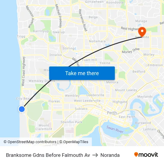 Branksome Gdns Before Falmouth Av to Noranda map