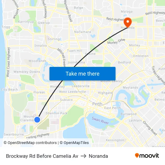 Brockway Rd Before Camelia Av to Noranda map