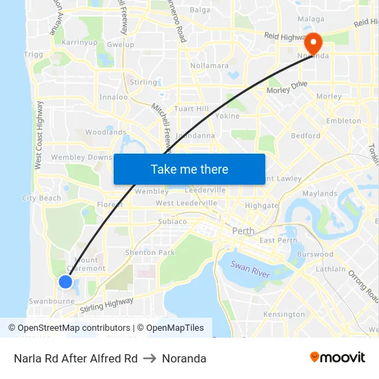 Narla Rd After Alfred Rd to Noranda map