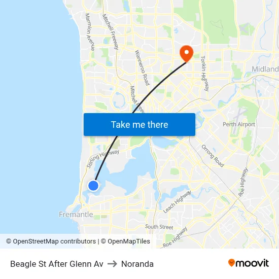 Beagle St After Glenn Av to Noranda map