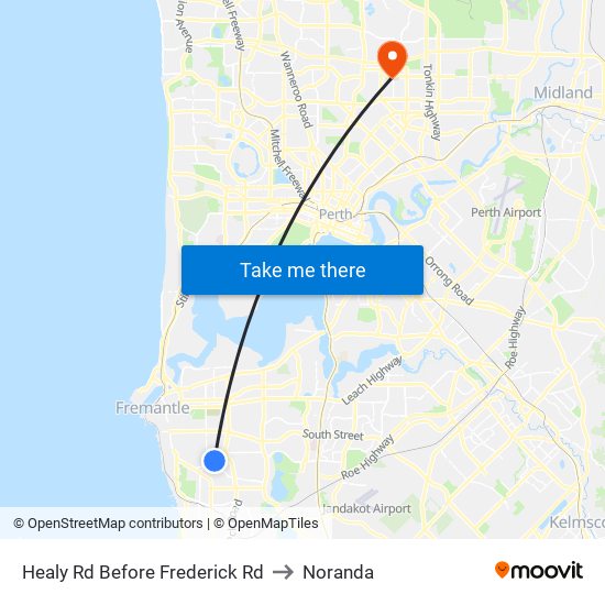 Healy Rd Before Frederick Rd to Noranda map