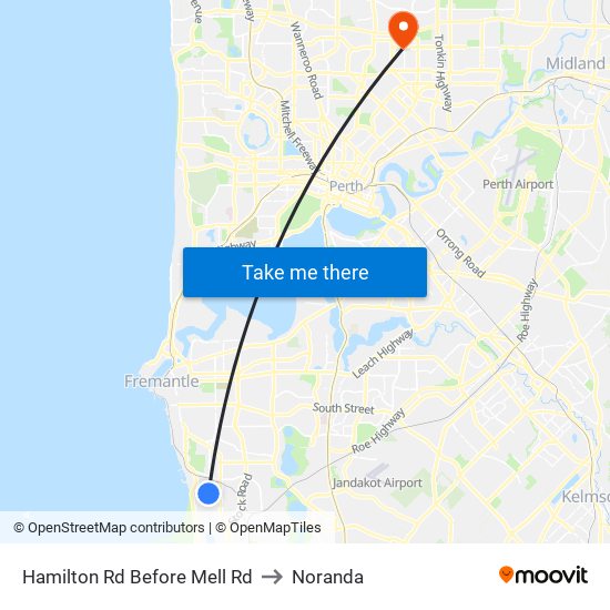 Hamilton Rd Before Mell Rd to Noranda map