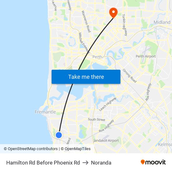 Hamilton Rd Before Phoenix Rd to Noranda map