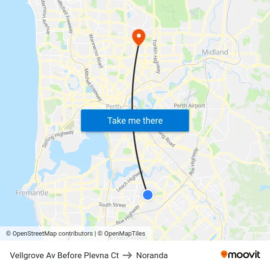 Vellgrove Av Before Plevna Ct to Noranda map