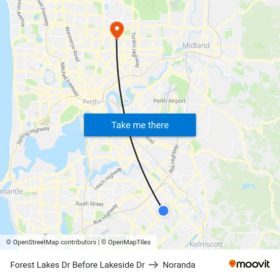 Forest Lakes Dr Before Lakeside Dr to Noranda map