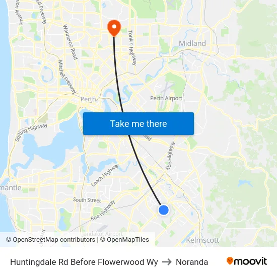 Huntingdale Rd Before Flowerwood Wy to Noranda map