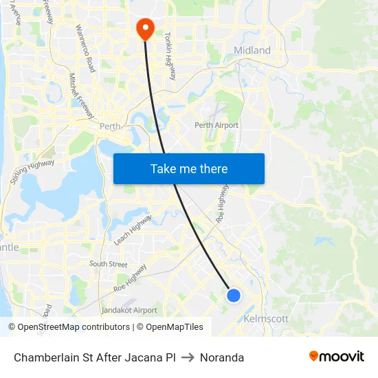 Chamberlain St After Jacana Pl to Noranda map