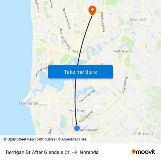 Berrigan Dr After Glendale Cr to Noranda map