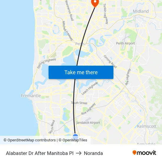 Alabaster Dr After Manitoba Pl to Noranda map