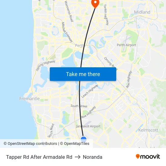 Tapper Rd After Armadale Rd to Noranda map