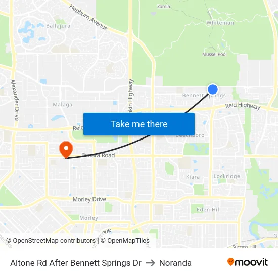 Altone Rd After Bennett Springs Dr to Noranda map