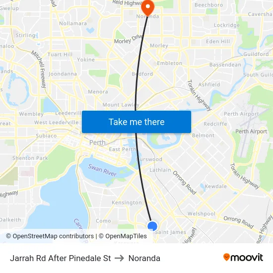 Jarrah Rd After Pinedale St to Noranda map