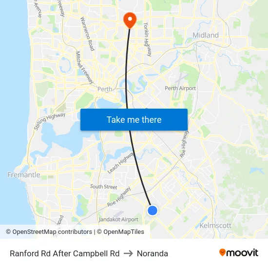 Ranford Rd After Campbell Rd to Noranda map