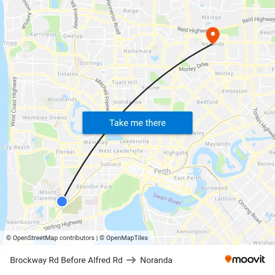 Brockway Rd Before Alfred Rd to Noranda map