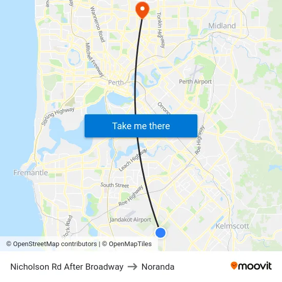 Nicholson Rd After Broadway to Noranda map