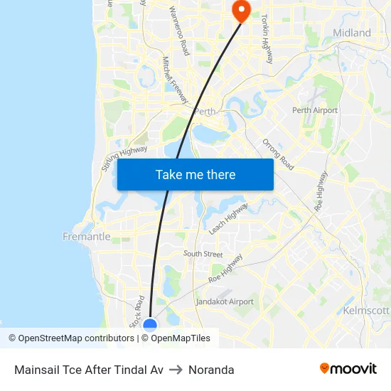 Mainsail Tce After Tindal Av to Noranda map