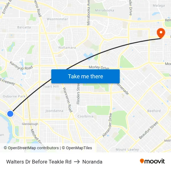 Walters Dr Before Teakle Rd to Noranda map