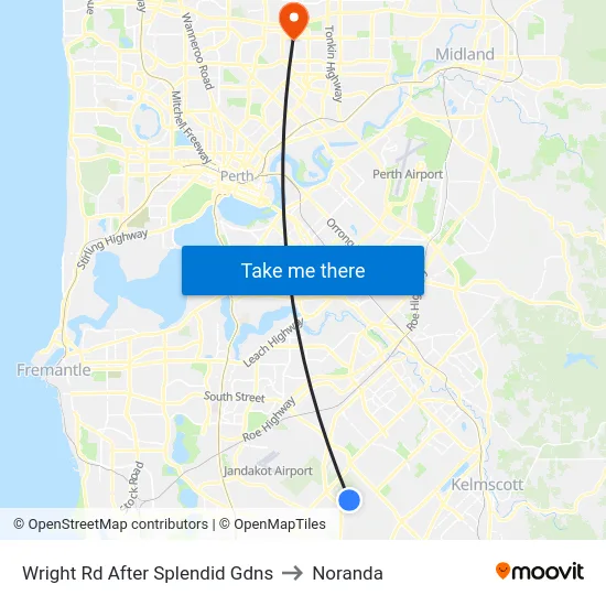 Wright Rd After Splendid Gdns to Noranda map