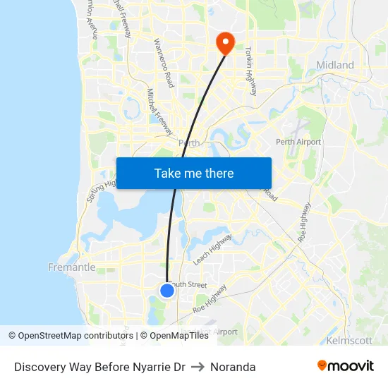 Discovery Way Before Nyarrie Dr to Noranda map