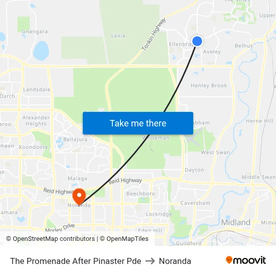 The Promenade   After Pinaster Pde to Noranda map