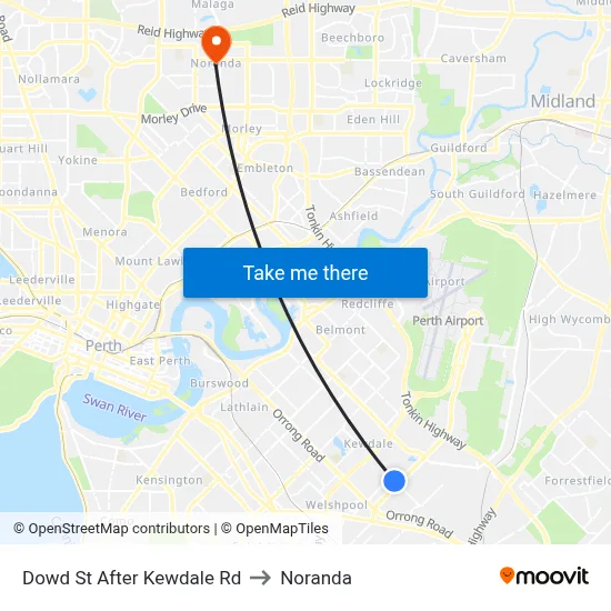 Dowd St After Kewdale Rd to Noranda map