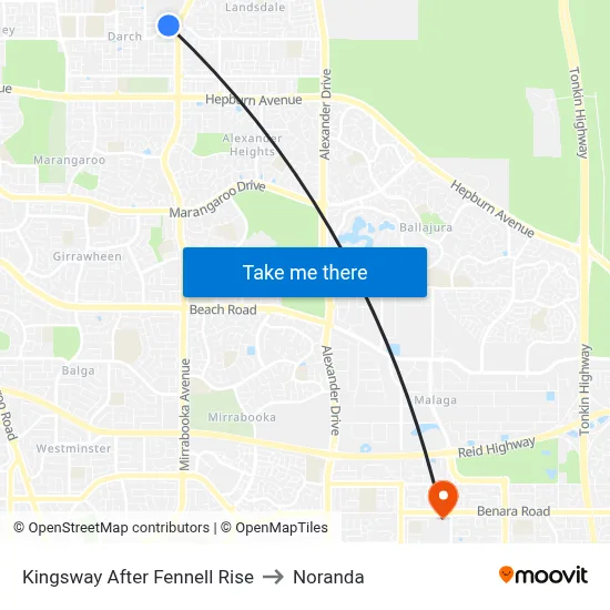 Kingsway   After Fennell Rise to Noranda map