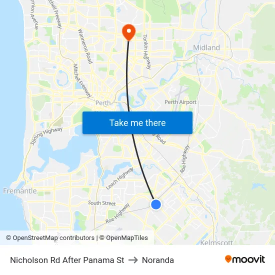 Nicholson Rd After Panama St to Noranda map