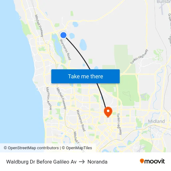 Waldburg Dr Before Galileo Av to Noranda map