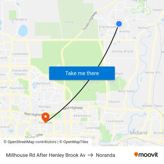 Millhouse Rd After Henley Brook Av to Noranda map