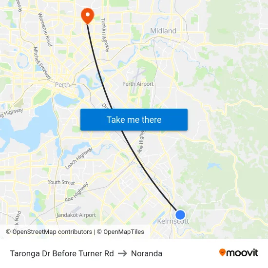 Taronga Dr Before Turner Rd to Noranda map
