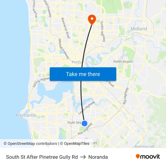 South St After Pinetree Gully Rd to Noranda map