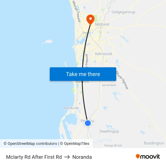 Mclarty Rd After First Rd to Noranda map