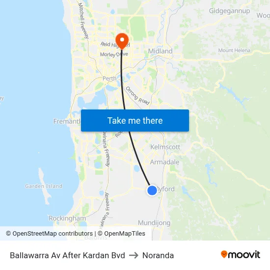Ballawarra Av After Kardan Bvd to Noranda map