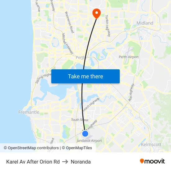 Karel Av After Orion Rd to Noranda map