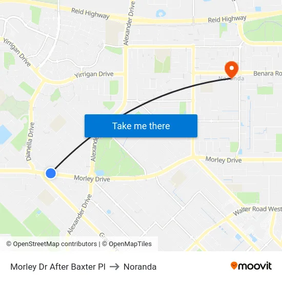 Morley Dr After Baxter Pl to Noranda map