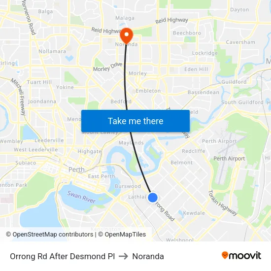 Orrong Rd After Desmond Pl to Noranda map